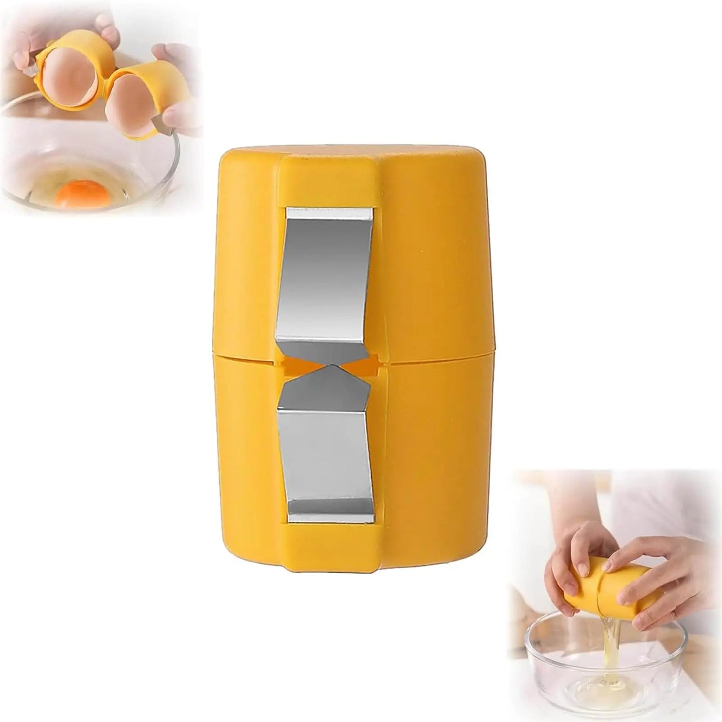 Conjunto abridor de casca de ovo 1/2 peças, quebra-ovos crus portátil, quebra-ovos multifuncional, utensílio de cozinha seguro para alimentos