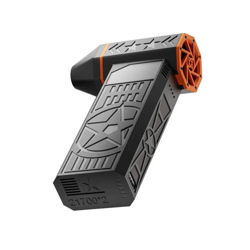 Ventilador turbo sem escova Fiizreal X50 de 240 W, portátil, de alta velocidade, recarregável, 8000 mAh, 57 m/s, Typhoon Wind, tipo C