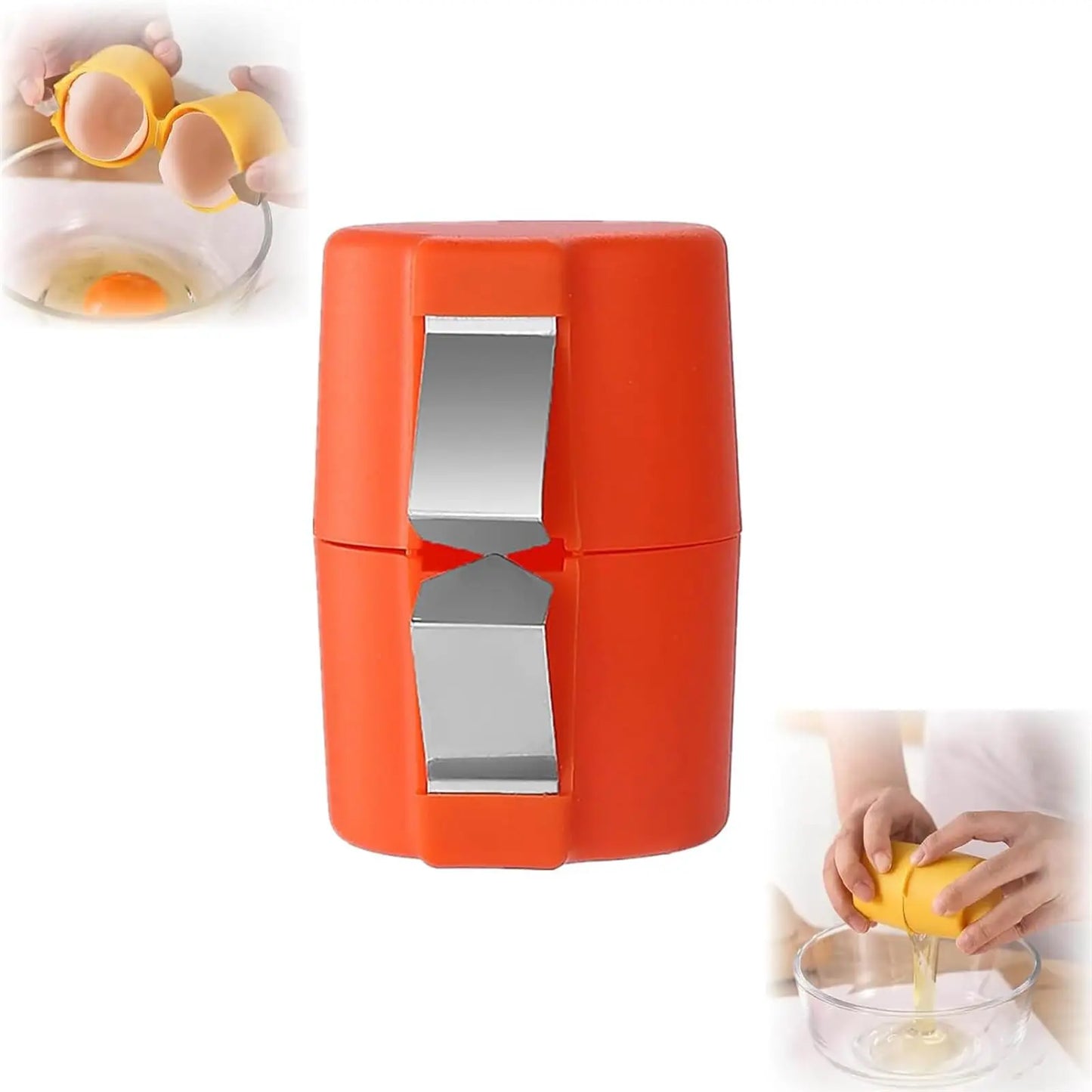 Conjunto abridor de casca de ovo 1/2 peças, quebra-ovos crus portátil, quebra-ovos multifuncional, utensílio de cozinha seguro para alimentos