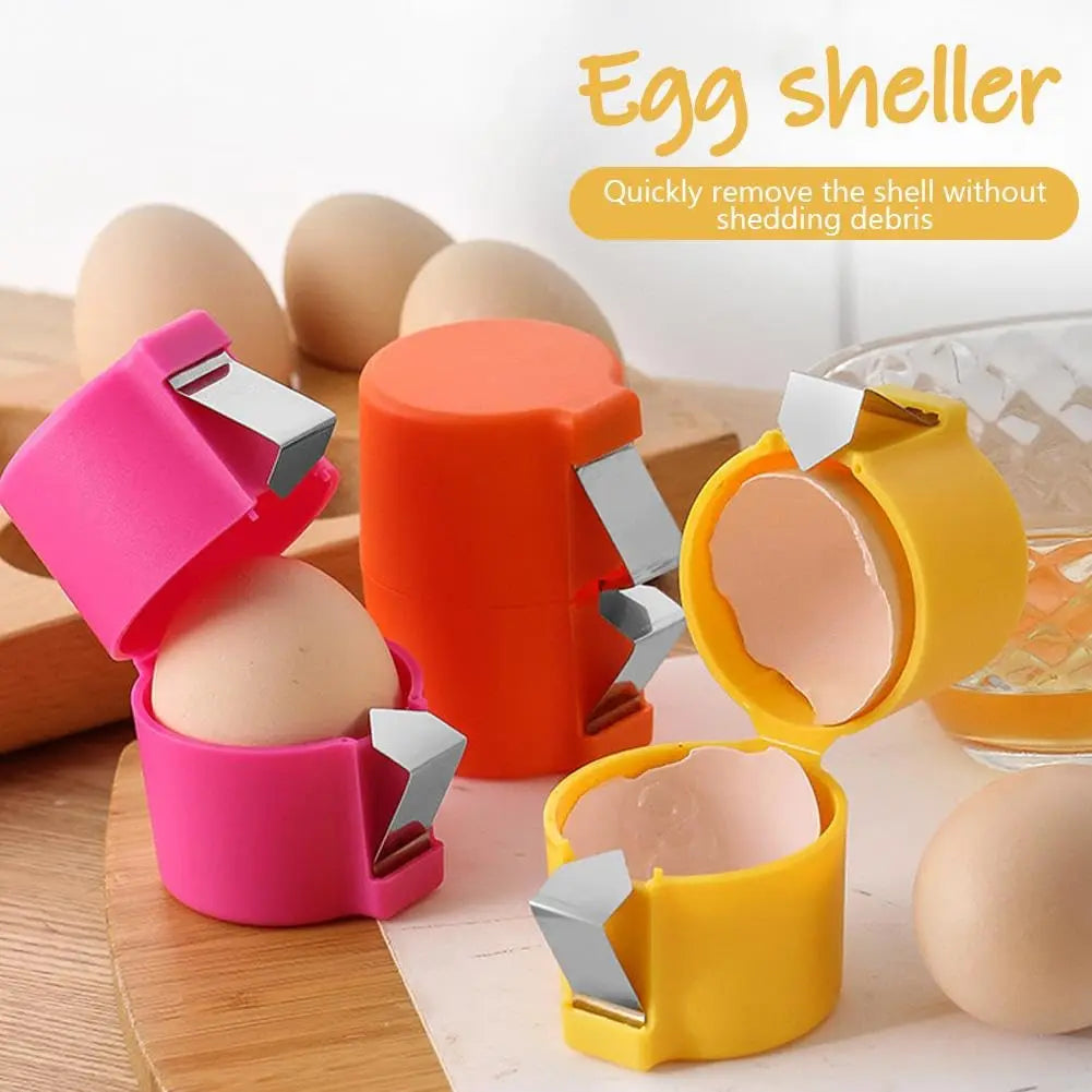 Conjunto abridor de casca de ovo 1/2 peças, quebra-ovos crus portátil, quebra-ovos multifuncional, utensílio de cozinha seguro para alimentos