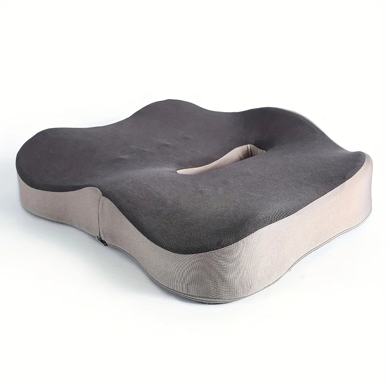 Assento com espuma viscoelástica, com almofada de pressão ergonômica com sulco central