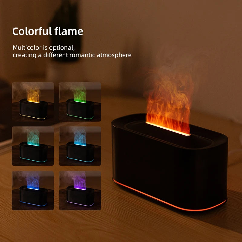 Novo difusor de aromas 2025, umidificador, difusor de aromas de óleos essenciais adicionáveis com função de proteção, luz noturna ambiente de 7 cores