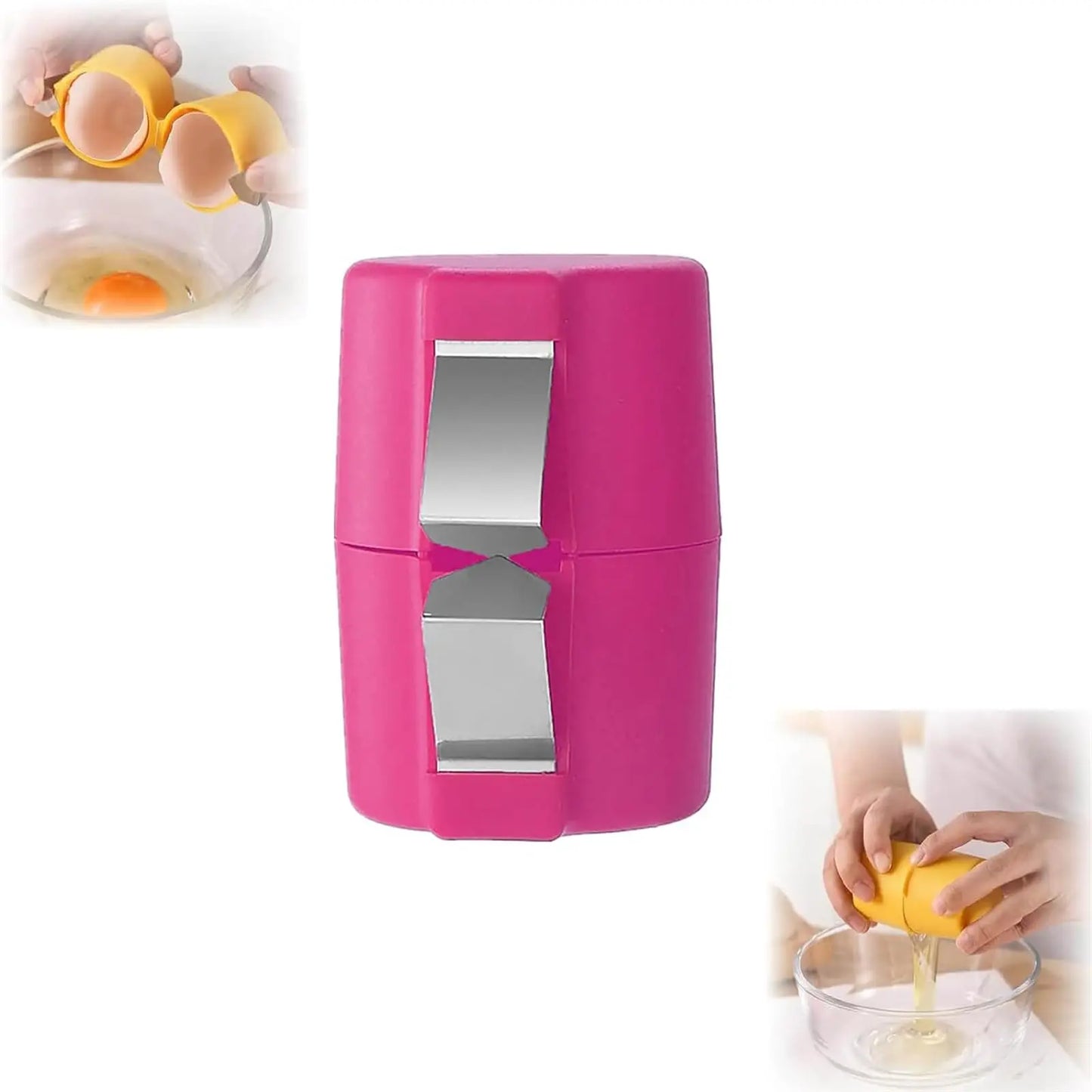 Conjunto abridor de casca de ovo 1/2 peças, quebra-ovos crus portátil, quebra-ovos multifuncional, utensílio de cozinha seguro para alimentos
