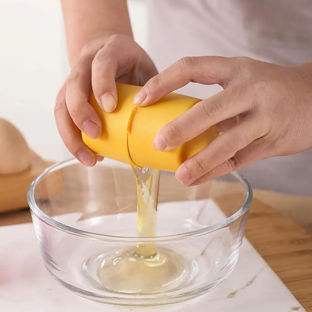 Conjunto abridor de casca de ovo 1/2 peças, quebra-ovos crus portátil, quebra-ovos multifuncional, utensílio de cozinha seguro para alimentos