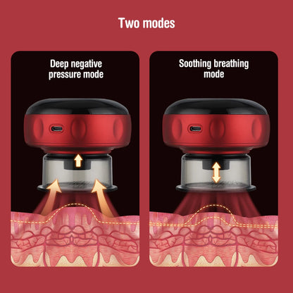 Massageador elétrico com ventosa a vácuo GuaSha 12 níveis, anticelulite, raspagem, calor infravermelho, terapia de massagem emagrecedora