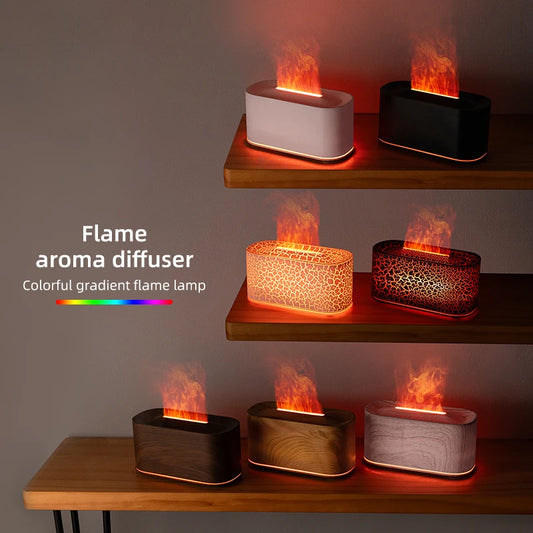 Novo difusor de aromas 2025, umidificador, difusor de aromas de óleos essenciais adicionáveis ​​com função de proteção, luz noturna ambiente de 7 cores